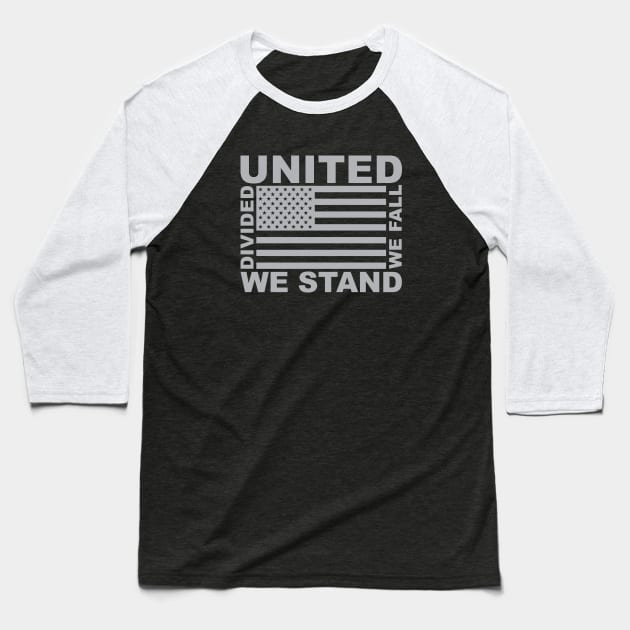 Divided We Fall Baseball T-Shirt by UnitedShirtsofAmerica